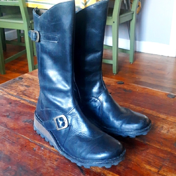 Fly London Side Zip Leather Boots 4 